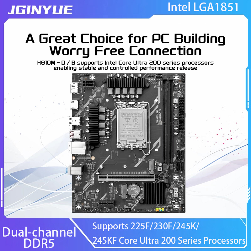 Ddr5 64Gb - Scheda madre JGINYUE H810 Intel LGA1851