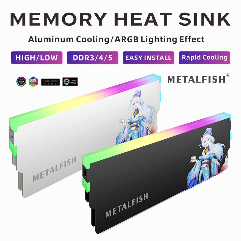 Ddr5 Rgb Ram - METALFISH DRAM Dissipatore di calore 5V-3PIN