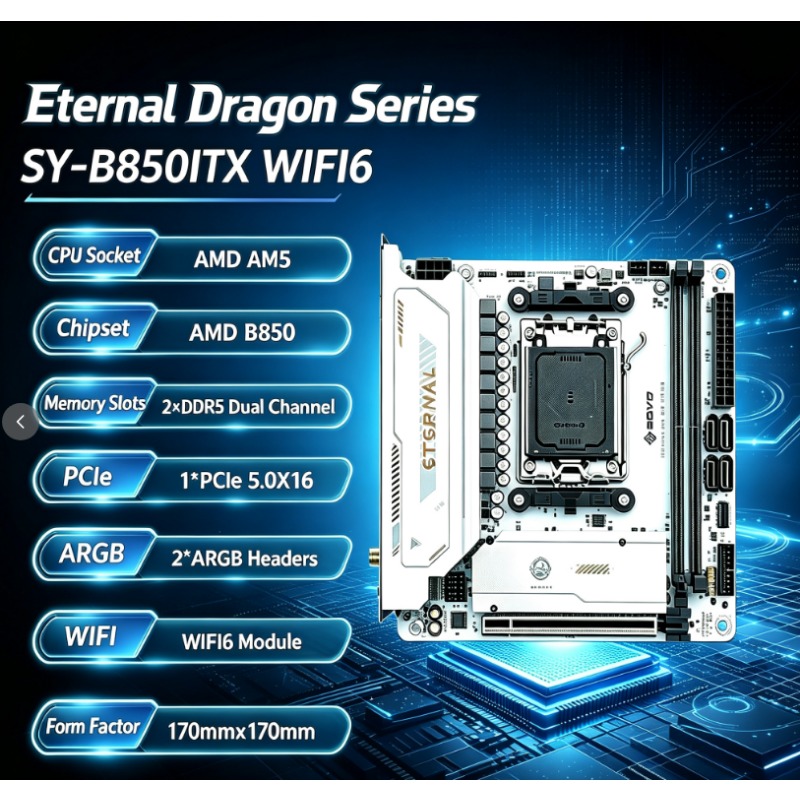 SY-B850ITX Scheda Madre WIFI6  - Ddr5 64Gb recensione e prezzo